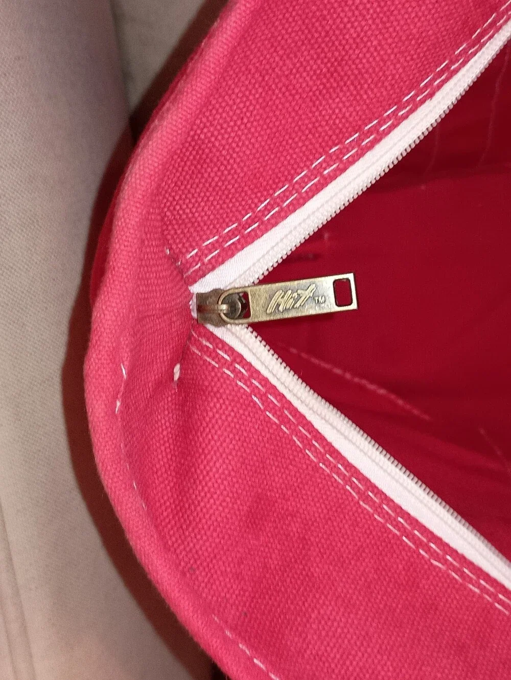 Super Unique Vintage Huggies Large Red Canvas Tote Bag